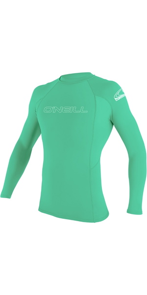 2026 O'Neill Youth Basic Skins Long Sleeve Rash Vest 3346 - Light Aqua